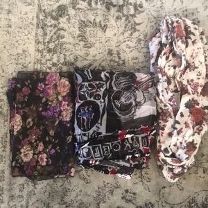 Three scarfs